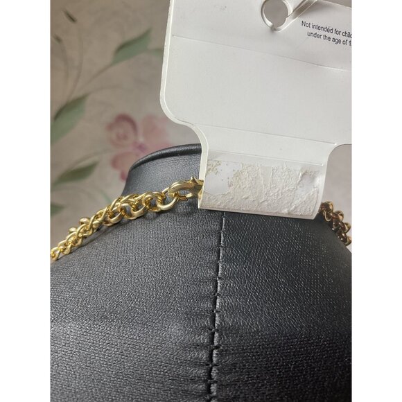 Charming Charlie Gold & Black Multi-Chain Fringe Necklace - Picture 5 of 5